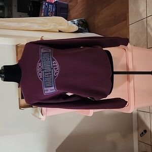 Women Harley Davidson sweatshirt. Color more maroon than purple